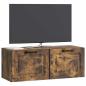 Preview: Wandmontierter TV-Schrank Geräucherte Eiche 78,5 x 31 x 30 cm