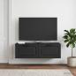 Preview: ARDEBO.de - Wandmontierter TV-Schrank Schwarz 98 x 31 x 30 cm Holzwerkstoff