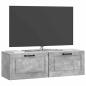 Preview: Wandmontierter TV-Schrank Betongrau 98 x 31 x 30 cm