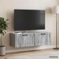 Preview: ARDEBO.de - Wandmontierter TV-Schrank Graues Sonoma 98 x 31 x 30 cm