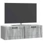 Preview: Wandmontierter TV-Schrank Graues Sonoma 98 x 31 x 30 cm