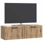 Preview: Wandmontierter TV-Schrank 98 x 31 x 30 cm Artisan-Eiche