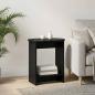 Preview: ARDEBO.de - Beistelltisch Schwarz 50 x 39,5 x 55 cm Holzwerkstoff