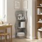 Preview: ARDEBO.de - Eckregal Betongrau 34 x 33 x 102 cm Holzwerkstoff