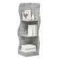 Preview: Eckregal Betongrau 34 x 33 x 102 cm Holzwerkstoff