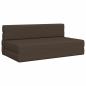 Preview: Klappsofa Bett Taupe 152 x 86,5 x 60 cm Stoff