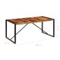 Preview: Esstisch 180 x 90 x 75 cm Massivholz Akazie
