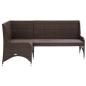 Preview: Garten-Ecksofa 2-tlg. Poly Rattan Braun