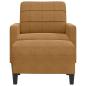 Preview: Sessel mit Hocker Braun 60 cm Samt