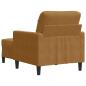 Preview: Sessel mit Hocker Braun 60 cm Samt