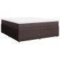 Preview: Boxspringbett mit Matratze Dunkelbraun 180x200 cm Stoff
