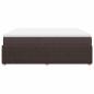 Preview: Boxspringbett mit Matratze Dunkelbraun 180x200 cm Stoff