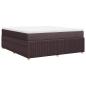 Preview: Boxspringbett mit Matratze Dunkelbraun 180x200 cm Stoff
