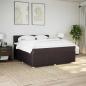 Preview: Boxspringbett mit Matratze Dunkelbraun 180x200 cm Stoff