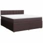 Preview: Boxspringbett mit Matratze Dunkelbraun 180x200 cm Stoff