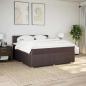 Preview: Boxspringbett mit Matratze Dunkelbraun 180x200 cm Stoff