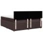 Preview: Boxspringbett mit Matratze Dunkelbraun 180x200 cm Stoff