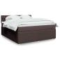 Preview: ARDEBO.de - Boxspringbett mit Matratze Dunkelbraun 180x200 cm Stoff
