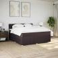 Preview: Boxspringbett mit Matratze Dunkelbraun 180x200 cm Stoff