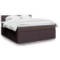 Preview: ARDEBO.de - Boxspringbett mit Matratze Dunkelbraun 180x200 cm Stoff