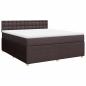Preview: Boxspringbett mit Matratze Dunkelbraun 180x200 cm Stoff
