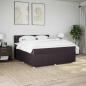 Preview: Boxspringbett mit Matratze Dunkelbraun 180x200 cm Stoff