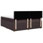 Preview: Boxspringbett mit Matratze Dunkelbraun 180x200 cm Stoff