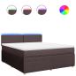 Preview: Boxspringbett mit Matratze Dunkelbraun 180x200 cm Stoff