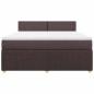Preview: Boxspringbett mit Matratze Dunkelbraun 180x200 cm Stoff