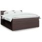 Preview: ARDEBO.de - Boxspringbett mit Matratze Dunkelbraun 180x200 cm Stoff