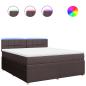 Preview: Boxspringbett mit Matratze Dunkelbraun 180x200 cm Stoff