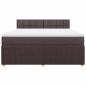 Preview: Boxspringbett mit Matratze Dunkelbraun 180x200 cm Stoff