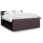 Preview: ARDEBO.de - Boxspringbett mit Matratze Dunkelbraun 180x200 cm Stoff