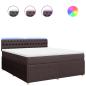 Preview: Boxspringbett mit Matratze Dunkelbraun 180x200 cm Stoff