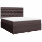 Preview: Boxspringbett mit Matratze Dunkelbraun 180x200 cm Stoff