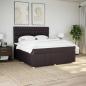 Preview: Boxspringbett mit Matratze Dunkelbraun 180x200 cm Stoff