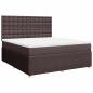 Preview: Boxspringbett mit Matratze Dunkelbraun 180x200 cm Stoff
