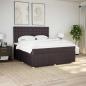Preview: Boxspringbett mit Matratze Dunkelbraun 180x200 cm Stoff