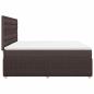 Preview: Boxspringbett mit Matratze Dunkelbraun 180x200 cm Stoff