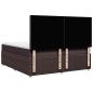 Preview: Boxspringbett mit Matratze Dunkelbraun 180x200 cm Stoff