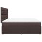 Preview: Boxspringbett mit Matratze Dunkelbraun 200x200 cm Stoff
