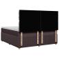 Preview: Boxspringbett mit Matratze Dunkelbraun 200x200 cm Stoff