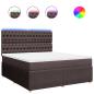 Preview: Boxspringbett mit Matratze Dunkelbraun 180x200 cm Stoff