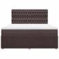 Preview: Boxspringbett mit Matratze Dunkelbraun 180x200 cm Stoff