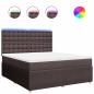Preview: Boxspringbett mit Matratze Dunkelbraun 180x200 cm Stoff