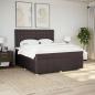 Preview: Boxspringbett mit Matratze Dunkelbraun 180x200 cm Stoff