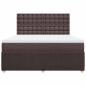Preview: Boxspringbett mit Matratze Dunkelbraun 180x200 cm Stoff