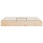 Preview: Ottoman Bettgestell mit Stauraum Natur 200 x 200 cm