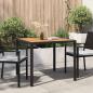 Preview: ARDEBO.de - Gartentisch Schwarz 90 x 90 x 75 cm Poly-Rattan