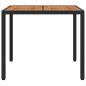 Preview: Gartentisch Schwarz 90 x 90 x 75 cm Poly-Rattan